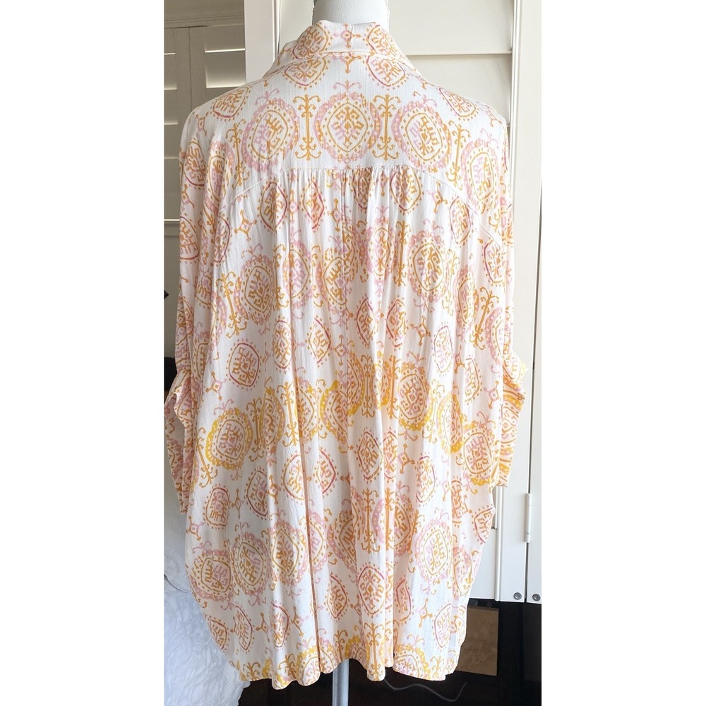TALULAH Oversized Top‎ Womens S Lagenlook Shirt Boxy Boho Beachy Button Up - Picture 5 of 10